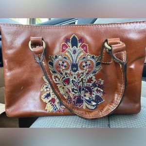 Patricia Nash vintage leather satchel with embroidery. excellent condition
